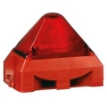 Flash PYRA Corpo a piramide rosso e lente rossa 24V IP66 EN54.23